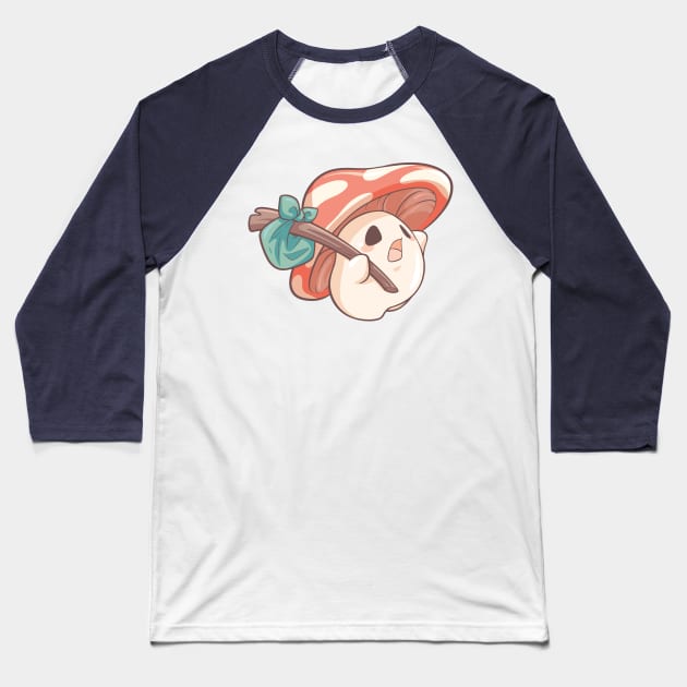 The Mushroom Traveller Baseball T-Shirt by Bobblejot